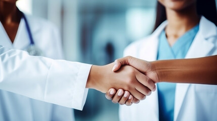 doctor shaking hands with patient