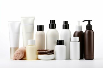 Obraz na płótnie Canvas Hair care products isolated on white