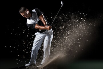 golfer on action