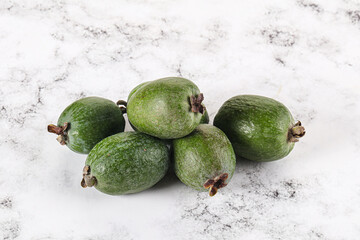 Fresh sweet juicy ripe feijoa