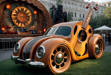 a car designed to look like a guitar