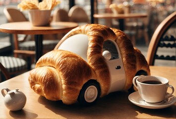 a car designed to look like a croissant