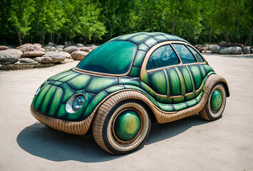 a car designed to look like a turtle
