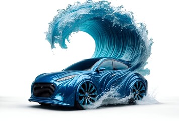 a car designed to look like a water wave