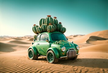 a car designed to look like a cactus