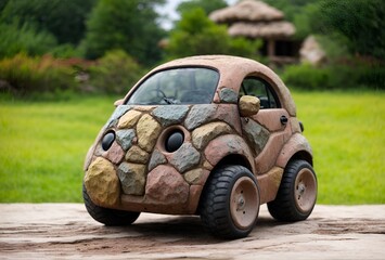 a car designed to look like a rock