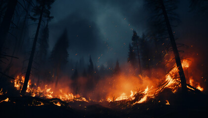 Recreation of a wildfire