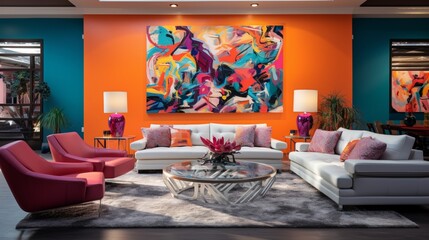An  vibrant colors creating a captivating background that exudes energy and visual excitement.