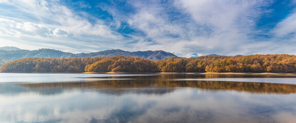 Khanbulan reservoir in December. Azerbaijan