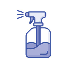 An amazing icon of water spray bottle, cleaning spray bottle vector design