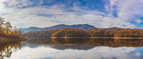 Khanbulan reservoir in December. Azerbaijan
