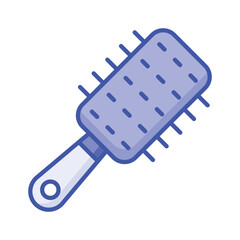 Amazing icon of hair styling brush in modern style, barbershop accessory