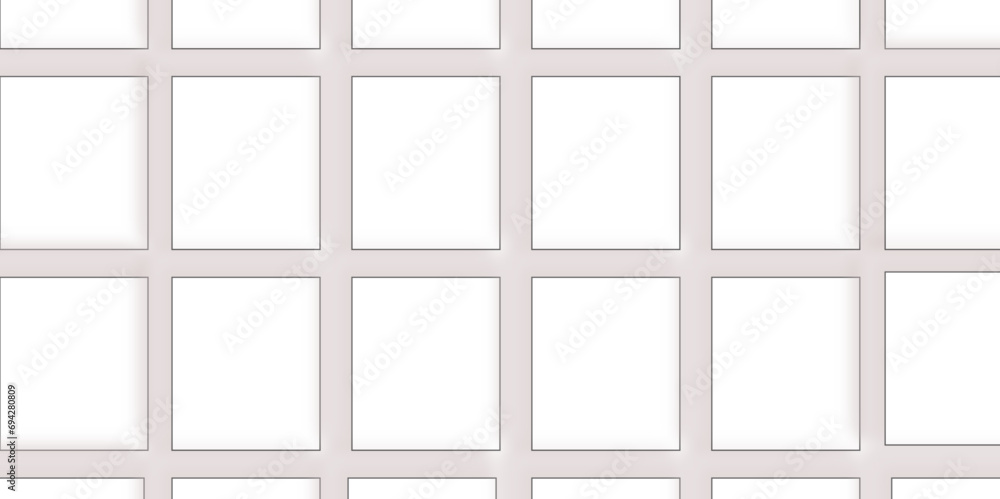 Poster modern design white rectangular square shape wall background. abstract geometric smooth square shape