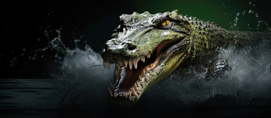 Poster Emerging crocodile © 2rogan