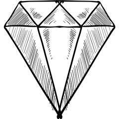 diamond handdrawn illustration