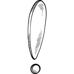 exclamation mark handdrawn illustration
