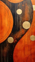 Abstract orange black vertical background