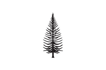 Christmas tree silhouette png vector