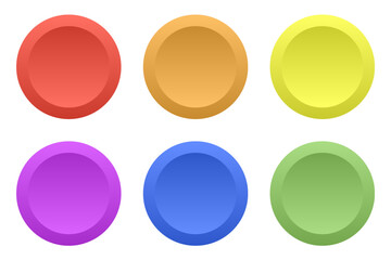 vector circle buttons in various colors