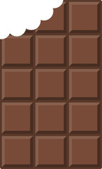 vector of a bitten chocolate bar