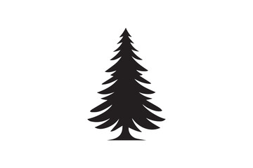 Christmas tree silhouette png vector