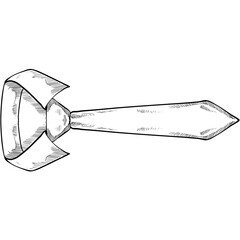 necktie handdrawn illustration