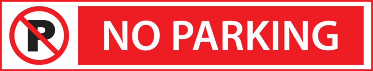 No Parking Sign Red | Vehicle Prohibited | No vehicle parking 