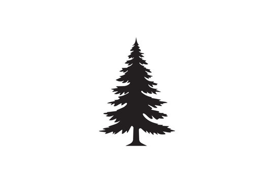 Christmas tree silhouette png vector