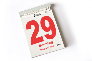  29 . Juni 2025 Peter und Paul