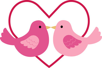 Valentine's Day bird with heart