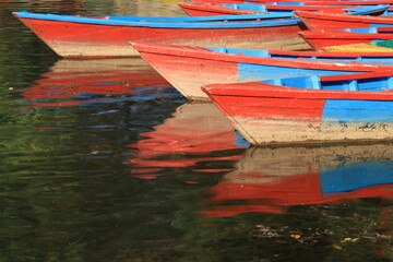 lakeview of Phewa lake in nepal, pokhara