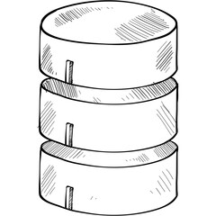 Obraz premium data network handdrawn illustration