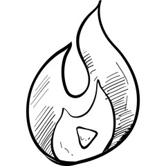 fire handdrawn illustration