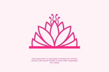 combination book and flower logo design