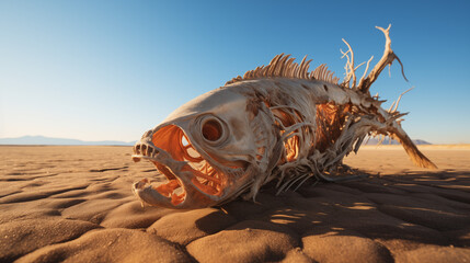 Dead fish in the desert