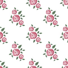 Flower seamless pattern hand drawn illustration