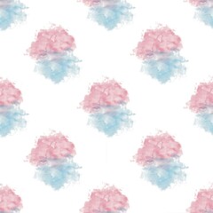 Watercolor seamless pattern hand drawn