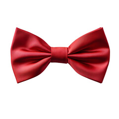 Red bow tie isolated on white