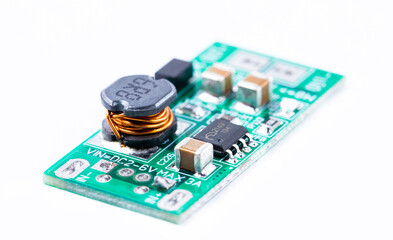Booster - electronic component increasing the voltage for electronic devices isolated.