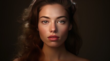 Fototapeta premium Woman maintains facial beauty