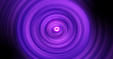 Fototapeta premium Abstract background of bright purple glowing energy magic radial circles of spiral tunnels made of lines