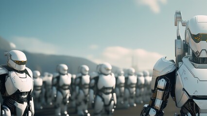 cinematic ai robot workforce wallpaper