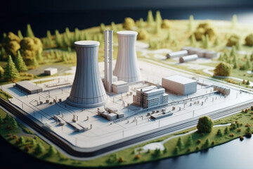 Scaled model of industrial nuclear power plant