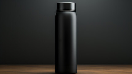 Fototapeta premium Men matte bottles cosmetic presentation packaging mockup cosmetic products. Cream jar, spray, oil, lotion or shampoo, gel shower, liquid soap, antiperspirant minimalis; Modern-style beauty products