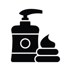 Obraz premium Shaving foam for smooth skin, shaving foam bottle vector design