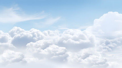 Naklejka na ściany i meble blue sky with clouds.Heavenly Horizons.Desktop Wallpaper with Blue Skies.AI Generative 