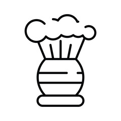 Shaving brush vector design, isolated on white background