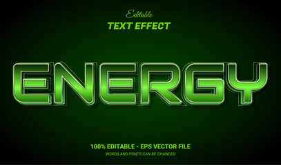 energy editable text effect