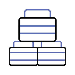 A set of facial cream jars in modern design style