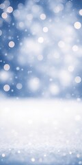 Fototapeta premium Bokeh blurred winter background. AI generated illustration